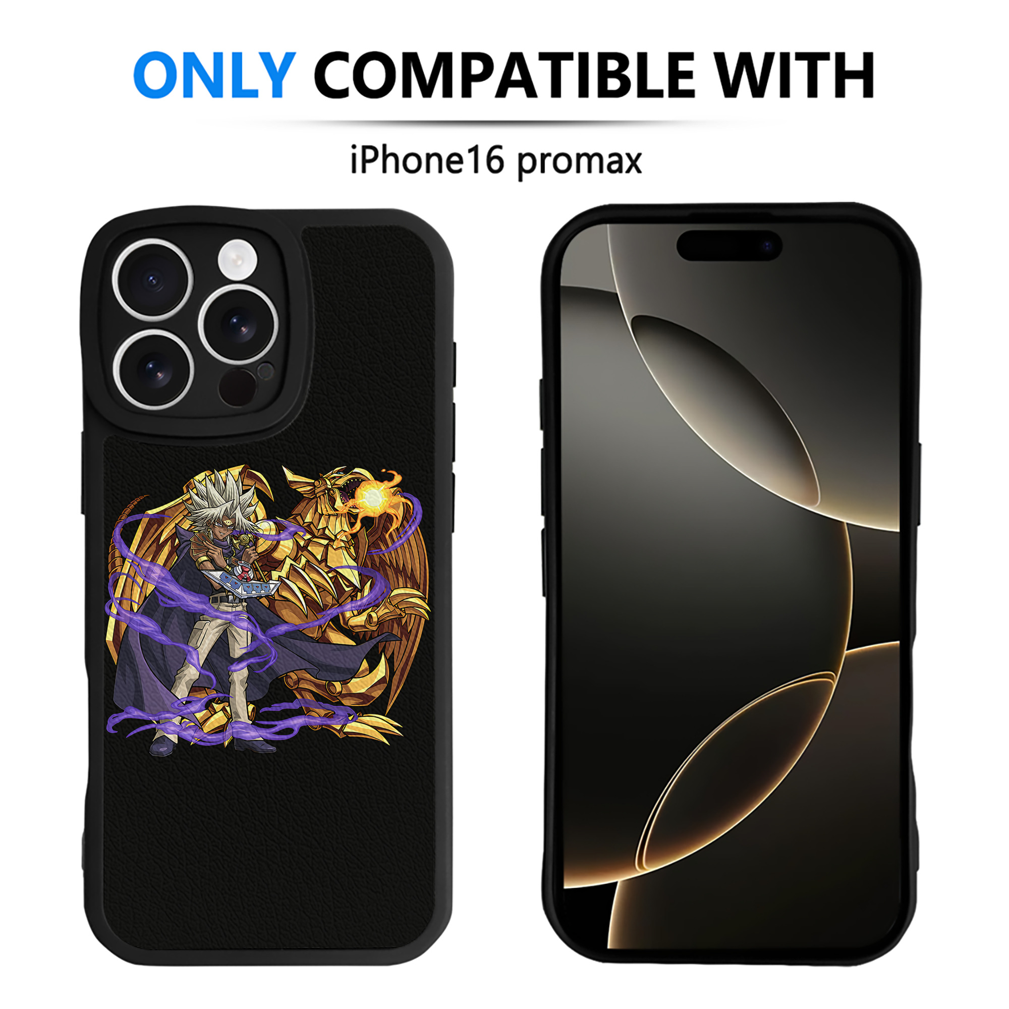 （画像用） 遊☆戯☆王 Yu-Gi-Oh! 【iPhone 16シリーズ対応】シリコンスマホケース（レザー調） 材質：シリコン